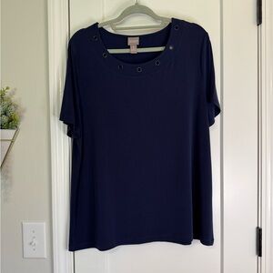 Chico’s Navy Short Sleeve top